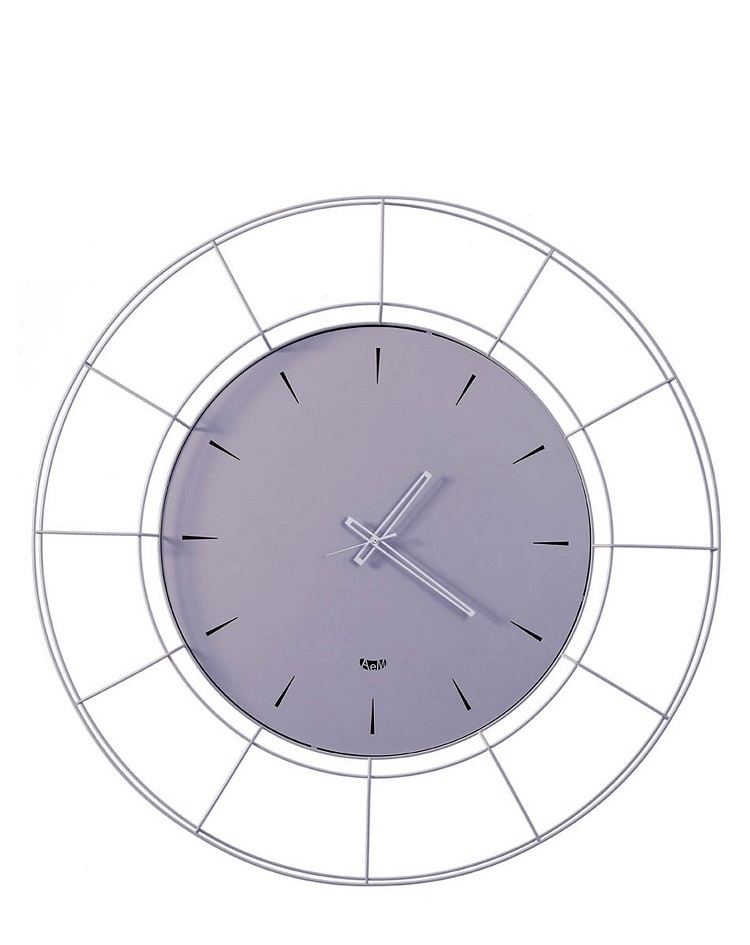 שעון קיר גדול - NUDO - מתכת בצבע אפור