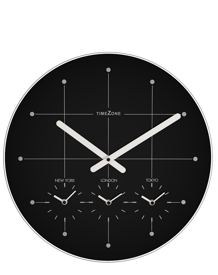 שעון קיר עולם - אזורי זמן