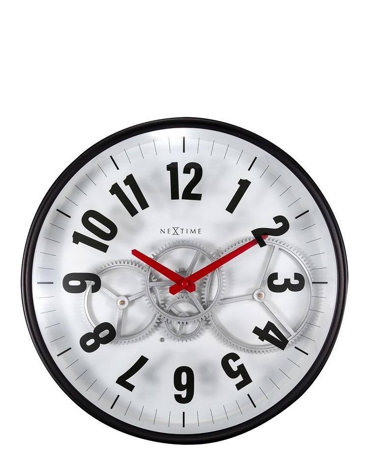 שעון קיר - גלגלים מודרני לבן 36 ס