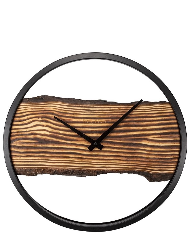 שעון קיר - גזע עץ טבעי - FOREST  45CM