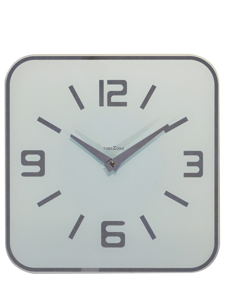 שעון קיר מרובע - SHOKO לבן - 43X43 ס