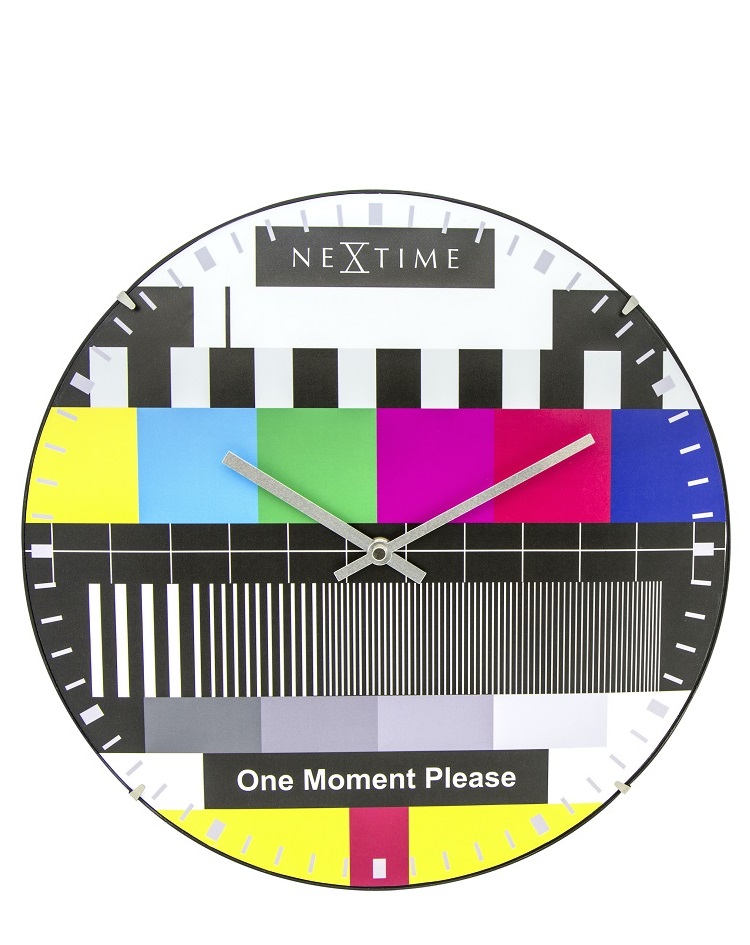 שעון קיר צבעוני טלוויזיה TV - זכוכית DOME