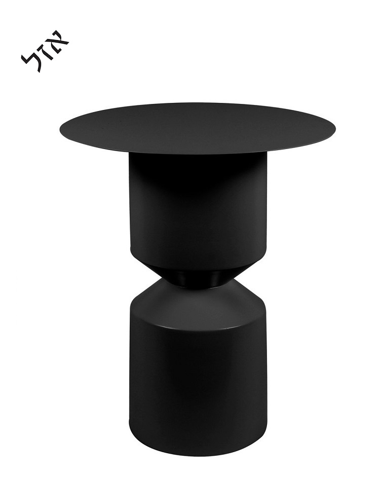 שולחן צד מעוצב - מתכת שחור דגם QUEEN