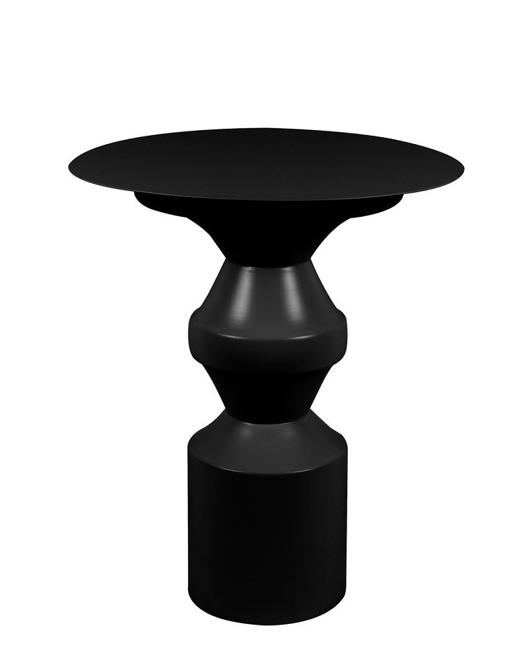 שולחן צד מעוצב - מתכת שחור דגם KING