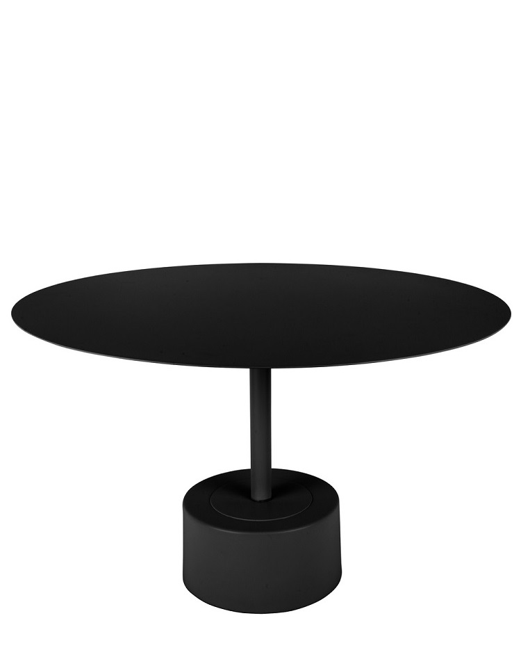 שולחן צד מעוצב - מתכת שחור דגם NOWA נמוך