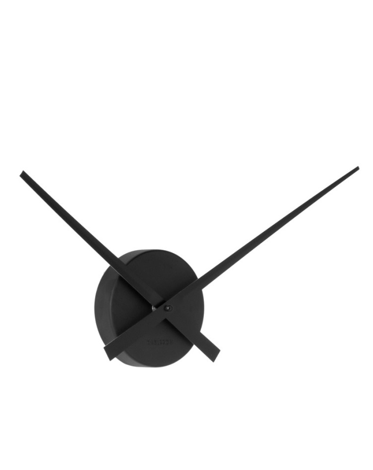 שעון קיר מחוגים - מתכת שחור קוטר 44 ס