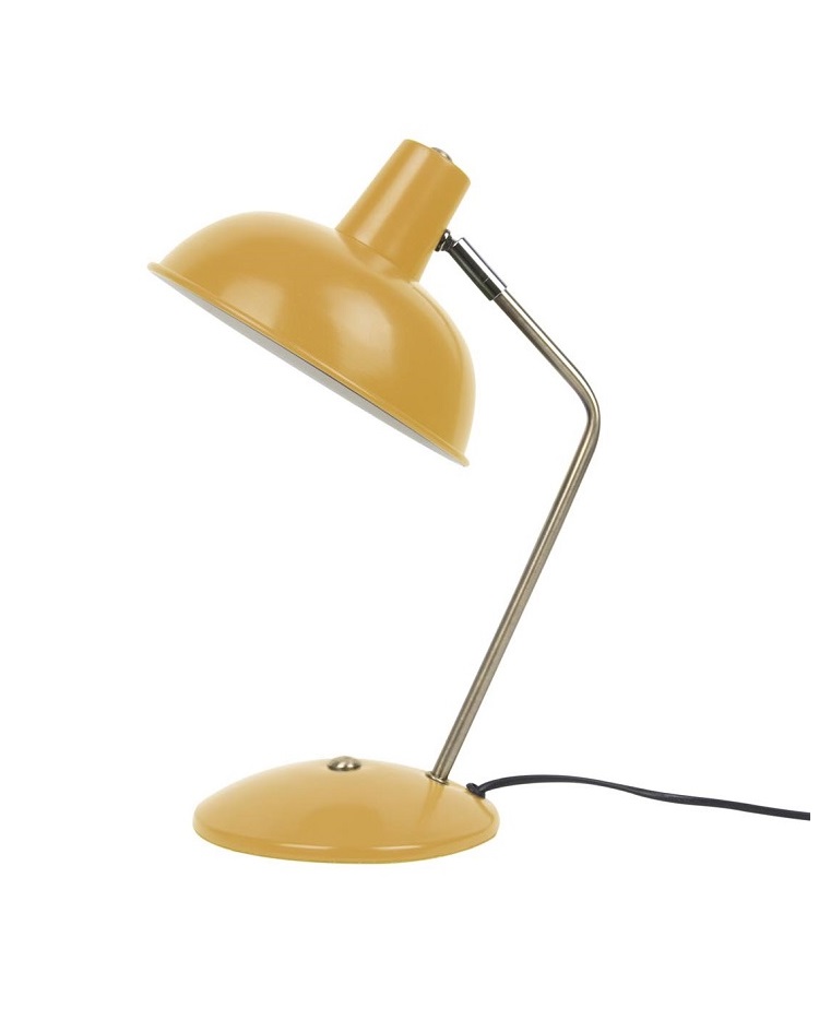 מנורת שולחן מתכת - HOOD צהוב קארי