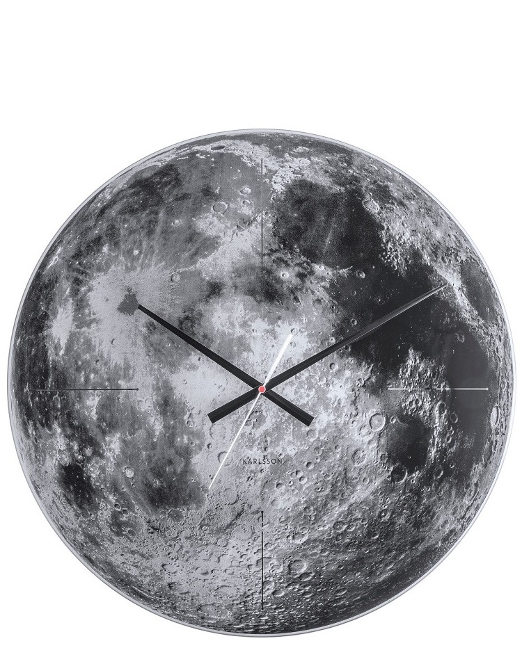 שעון קיר זכוכית ירח מלא - זכוכית 60 ס