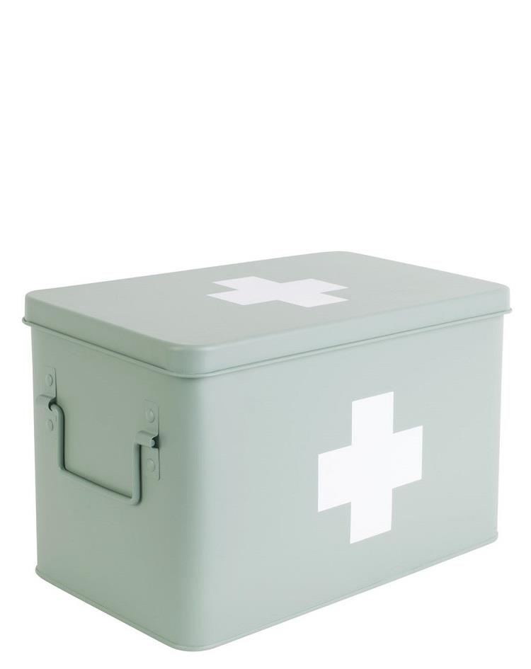 קופסת עזרה ראשונה - מתכת ירוק מנטה
