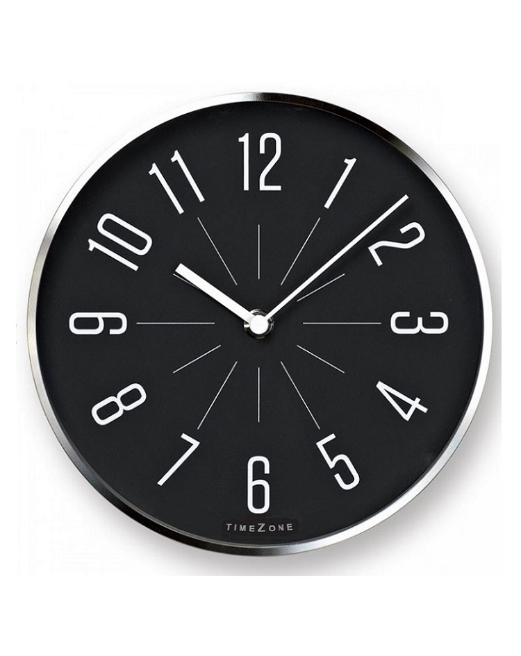 שעון קיר שחור - KURO - קוטר 43ס