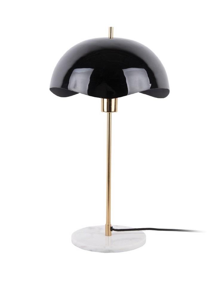 מנורת שולחן מעוצבת - גלים WAVED DOME - שחור