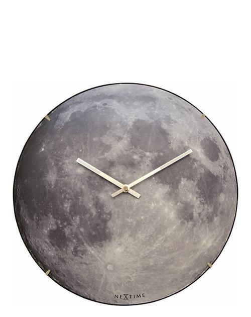 שעון קיר ירח - ירח מלא זוהר בחושך 35 ס