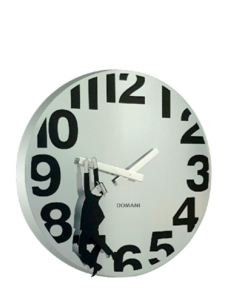 שעון קיר תלוי בזמן - כרום