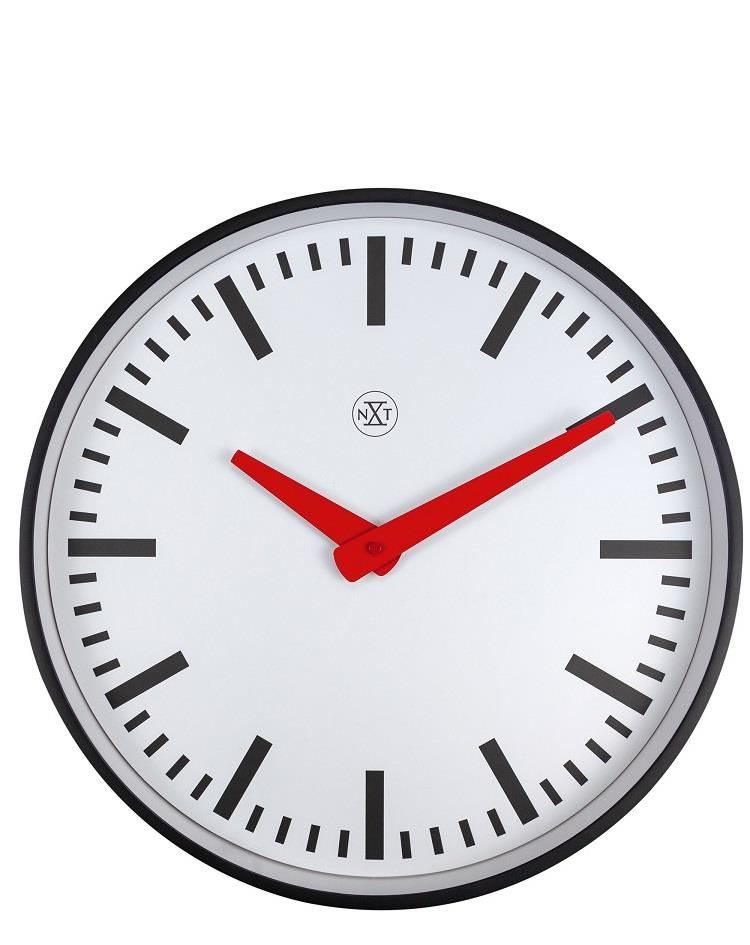 שעון קיר - ניוקאסל - מחוגים באדום 40 ס