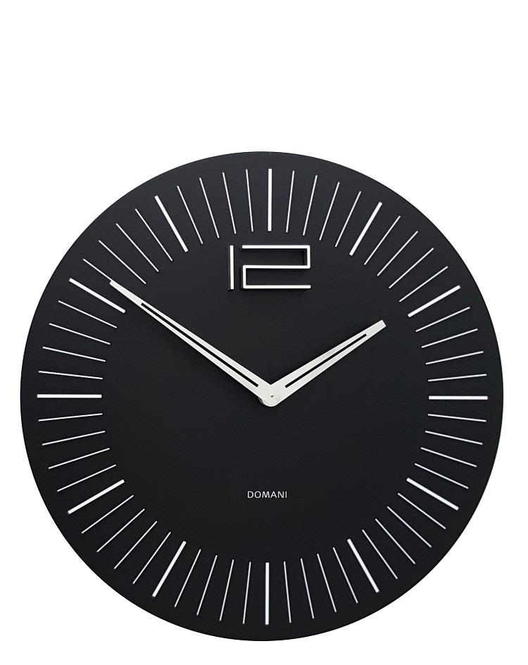 שעון קיר עץ - SLIM INDEX שחור 35 ס