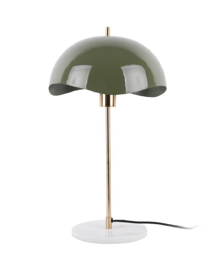 מנורת שולחן מעוצבת - גלים WAVED DOME - ירוק