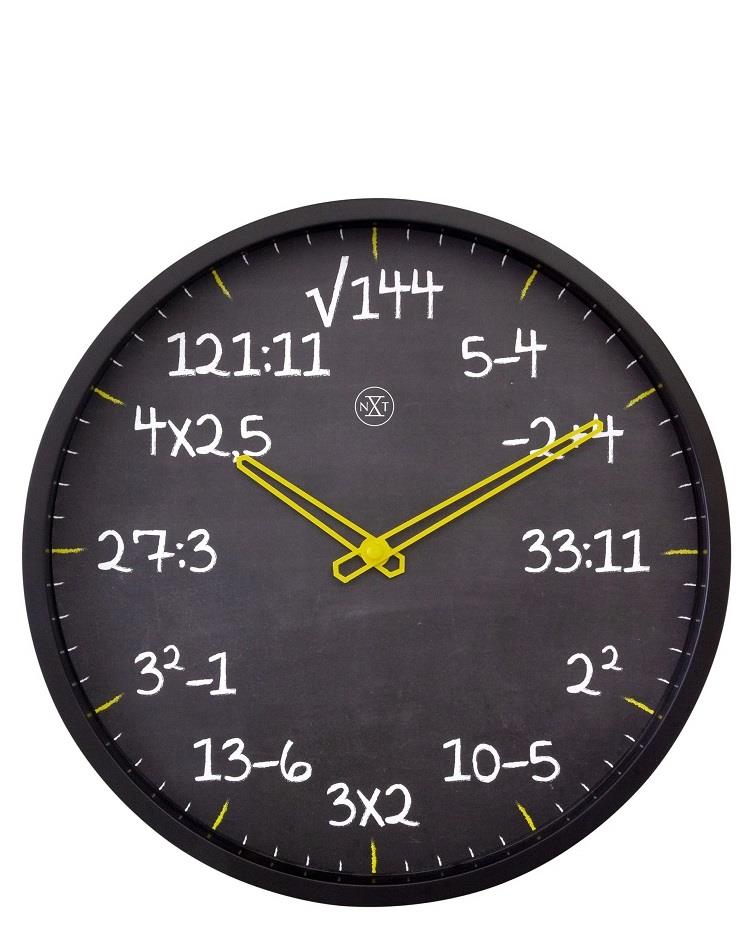 שעון קיר - מתמטיקה - לוח וגיר 30 ס
