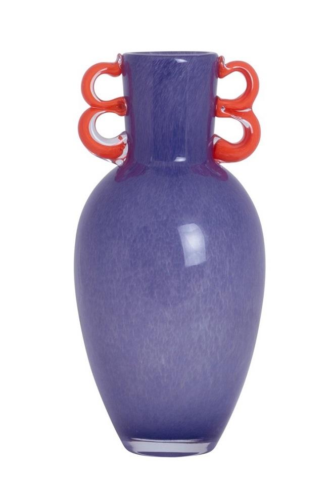 אגרטל - ואזה זכוכית FIESTA סגול בהיר - עבודת יד