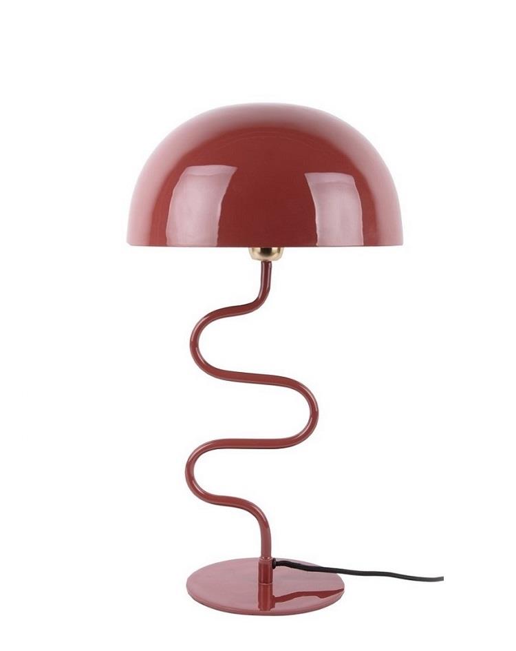 מנורת שולחן מעוצבת - טוויסט TWIST - אדום אוקר