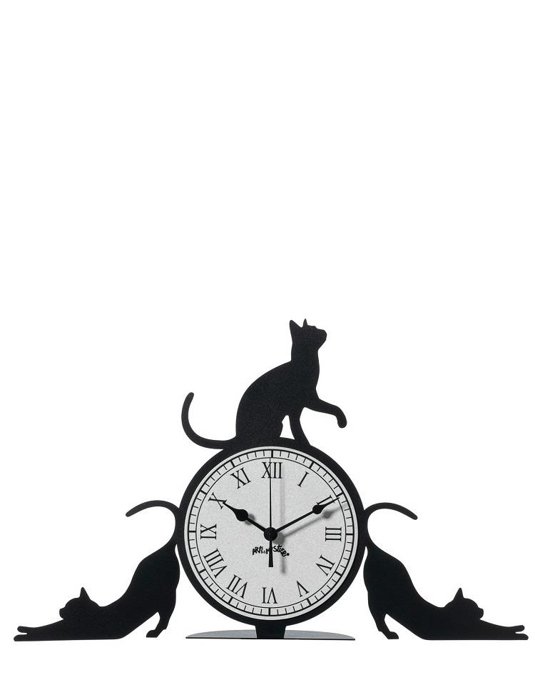 שעון מדף ממתכת - דגם CATS חתולים